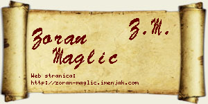 Zoran Maglić vizit kartica